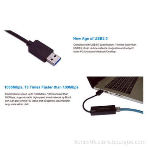 Gigabit USB 3.0 Ethernet Adapter